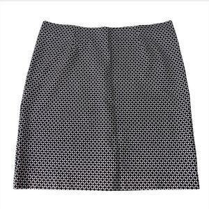 J Jill Black and White Pencil Skirt